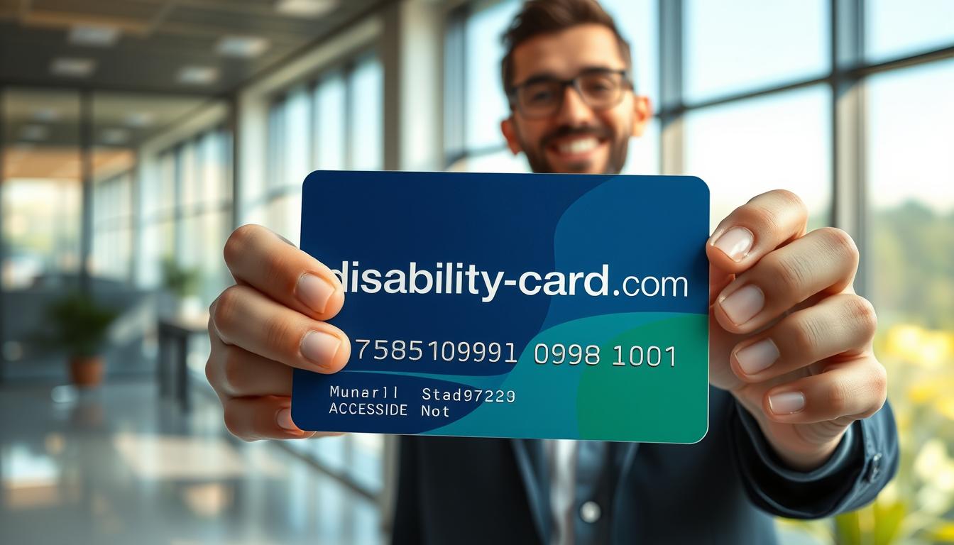 A disability identification card resting on a clean, well-lit surface.